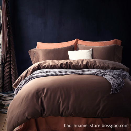 Coffee 4 PCS 100% Egyptian Cotton Bedding Sets