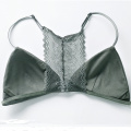 Bralette in modal e slip in pizzo senza ferretto sul davanti in stock