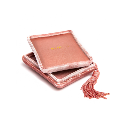 Personalised Elegant Velvet Suede Tasseled Bracelet Box