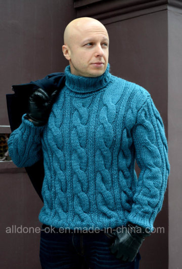 OEM Hand Knit Men Sweater, Hand Knit Cardigan, Knit Pullover