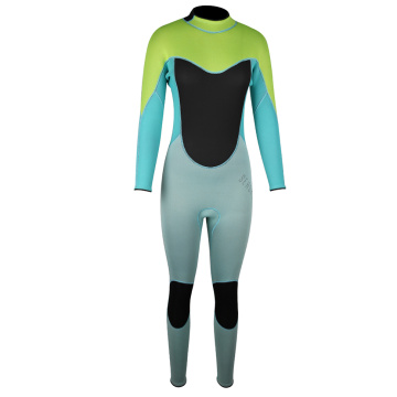 Seaskin Neoprene 4mm menyelam belakang zip Wetsuit Penuh