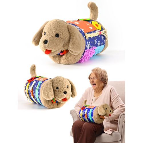 Fidget Blanket Muff Dog for Adults