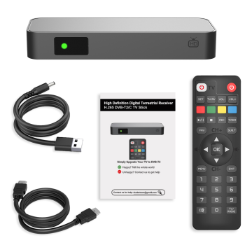 Nuovo bastoncino TV di aggiornamento: STB DVB-T2/C con H265 Full HD, Surround Sound, USB WiFi Set-Top Box
