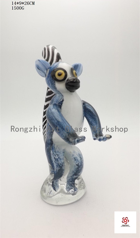 Standing Squirrel Glass Sculpture