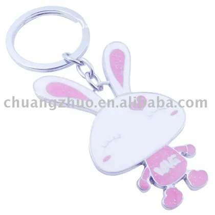 Fashion Metal Rabbit Brand Keyring