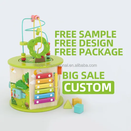 Montessori Wooden Activity Center Cube: Deluxe Multi-Function Educational Toy for Toddlers and Young Children