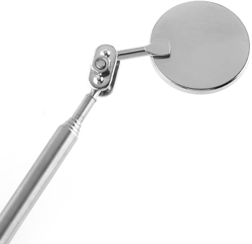 Stainless Steel Telescopic Inspection Mirror 30*600mm with Adjustable Shaft and Pen Clip
