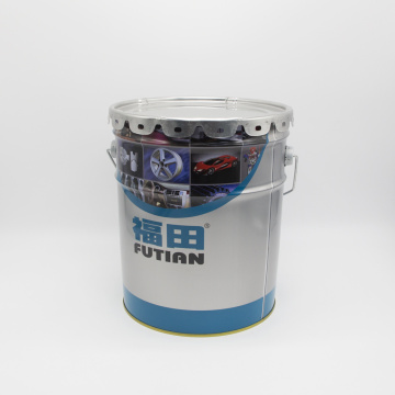 Industrial use metal bucket with spout cap