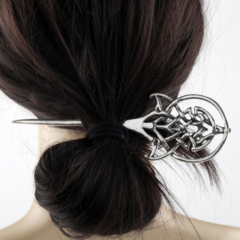 Women Hairpins Jewelry Viking Hair Celtics Knots Crown Vintage Style Nordic Mythology Hair Clips Hair Stick Hair Accessories