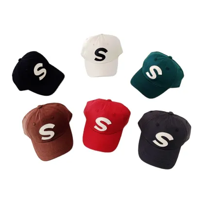 Spring and Summer Sunshade S Letter Children's Baseball Cap