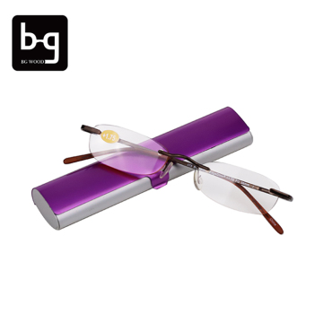 Wholesale Lightweight TR90 Rimless Reading แว่นตาพร้อมเลนส์สีสันสดใส