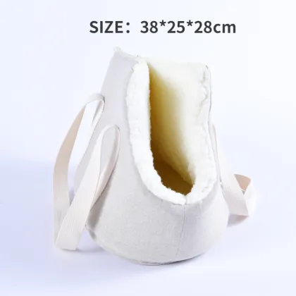 China Manufacturer Portable Pet Travel Bag with Sherpa Fabric Interior