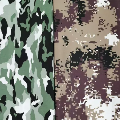 Camo Print Polyester Cotton Canvas for Camping Attire