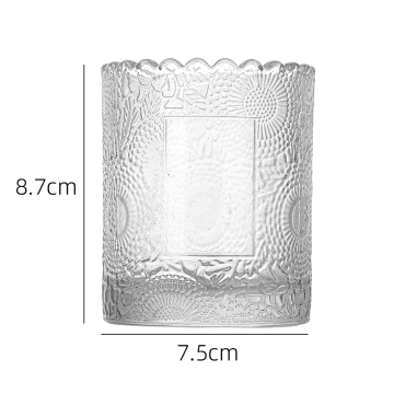 Eco-Friendly Candle Jars Adorned with Delicate Patterns