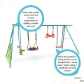 Outdoor high quality 6-station kids garden swing seat