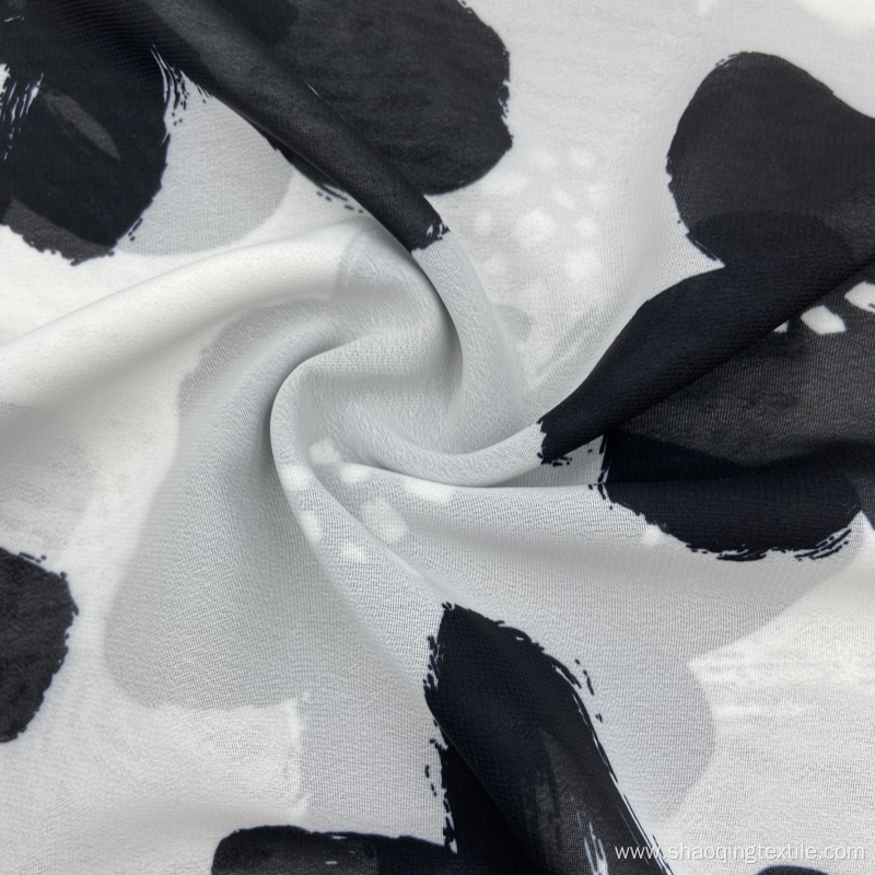 Breathable Soft Floral Pattern Chiffon Fabric