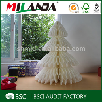 Latest white wholesale recycled paper folding christmas tree