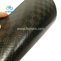 Schwarzer TPU Custom Jacquard Leder Carbon Faserstoff Stoff