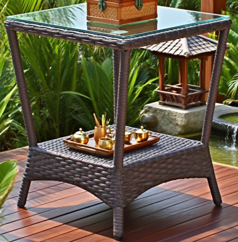 Outdoor PE rattan side table