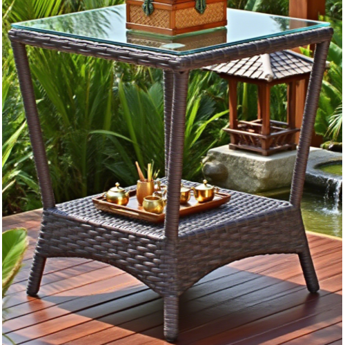 Durable Rattan Patio Table