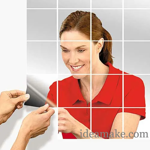 Self-Adhensive Mirror Tiles 2013 New Arrival Decorative Square Mirror Tiles for Sale