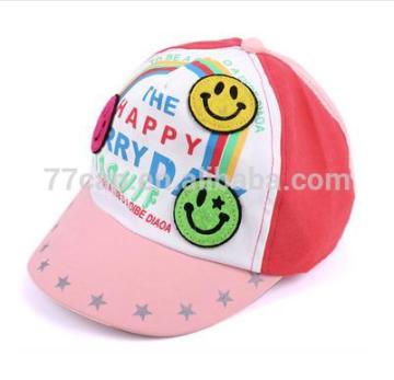 Baby Lovely 3D Smile Face Decor Letters Pattern Light Pink Viros Baseball Cap Hat