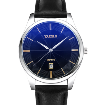YAZOLE 585 Classic Men's Quartz Watch - Wholesale Leather Strap Calendar ATM Water Resistant OEM Reloj