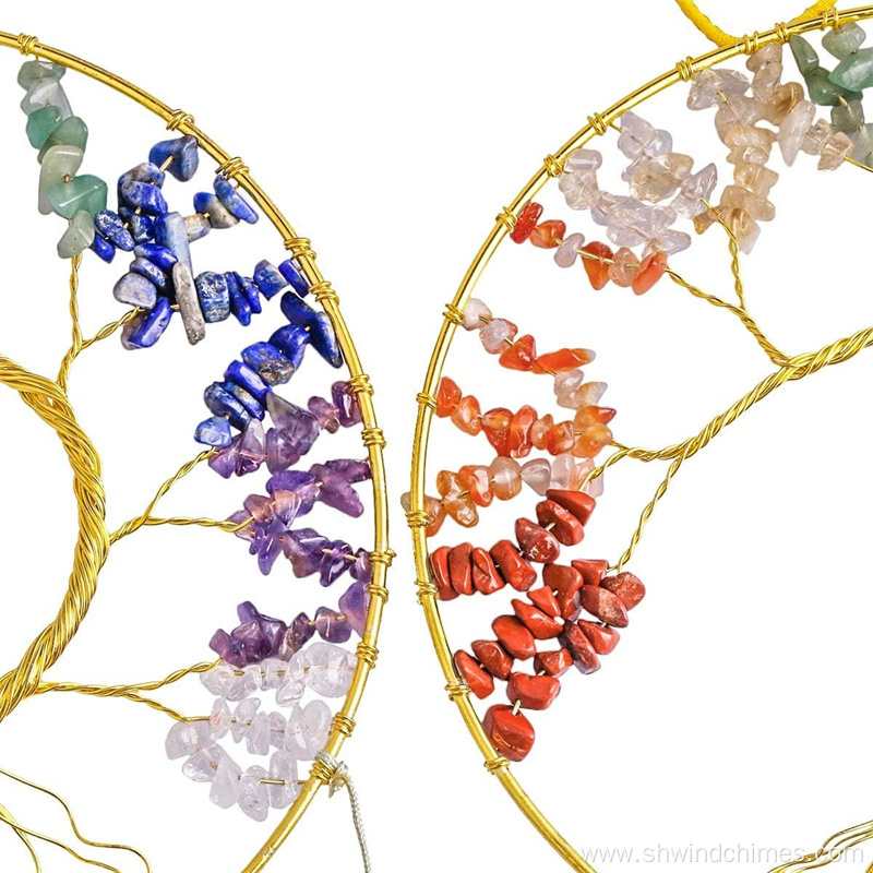 Indoor Stone Healing Crystal Wind Chime for Decoration
