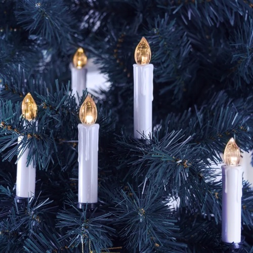 Luci d&#39;albero di Natale senza fiammaflitte senza fiamma candele