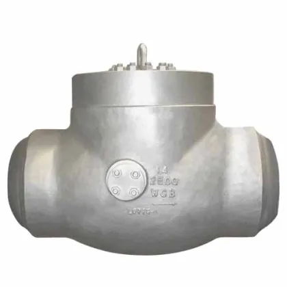 Pound-level power station swing check valve