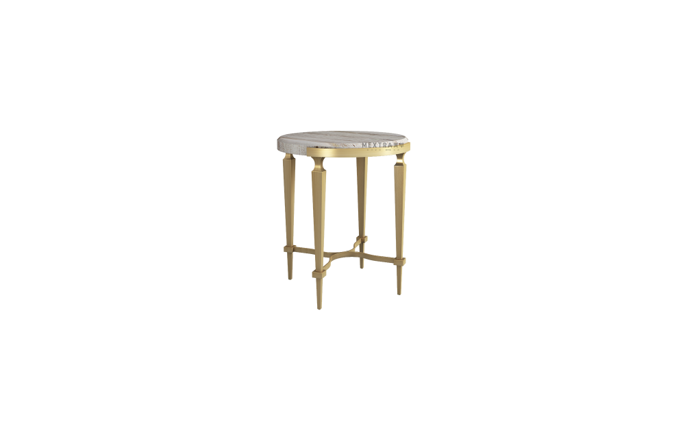 Home Furniture Round Console Table natural marble top