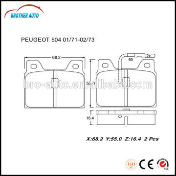 Durable good quality semimetal car brake pad GDB156-D571 for Peugeot car