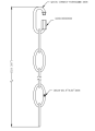 60 -calowy stalowy łańcuch wiszący do światła żyrandola