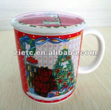 high quality coffee mug with lid and spoon for promotion