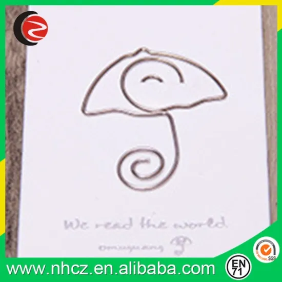 2016 creative umbrella shape metal bookmarks