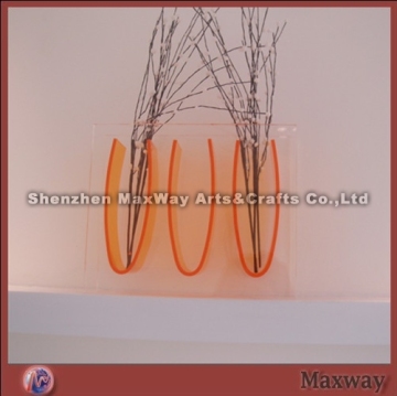 Epoxy bonded elegant wall mounted crystal acrylic vase/flower vase
