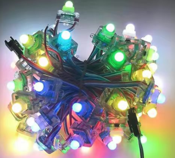 クリスマスライトIP67 DC5V DC12V WS2811 RGB Square LED Pixel Lights with Clear Lenses