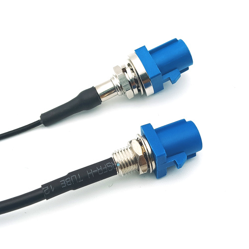 Automotive Straight Fakra C Male Bulkhead Crimp Connector