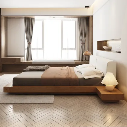 Nordic Solid Wooden Tatami Bed