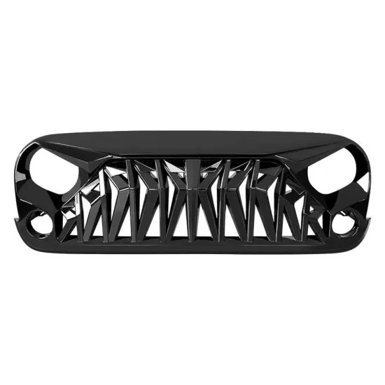 Shark Grille Glossy Black For Wrangler JK JKU