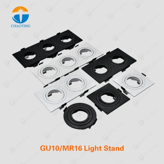 LED Ceiling Downlights: Single, Double, Triple Heads Round Square Rectangle PVC Plastic MR16 Down Spot Light Housing