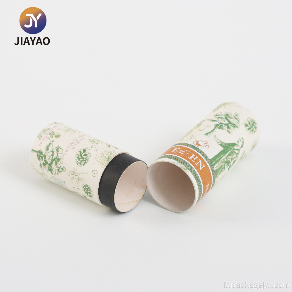 Boîte cylindrique de stockage de parfum botanique rétro