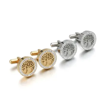 Yiwu Aceon Stainless Steel Tree of Life Cufflink
