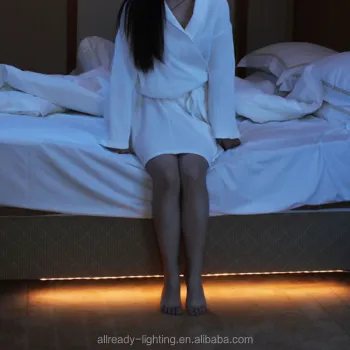 CE RoHS Compliant DC 3.7V 2.4W SMD2835 LED Under-Bed Motion Activated Battery Operated Night Light