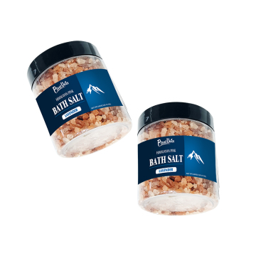 2021 Hot Selling Foot Bath Salt Gift Set with Floral Glass Jar and Cork Lid