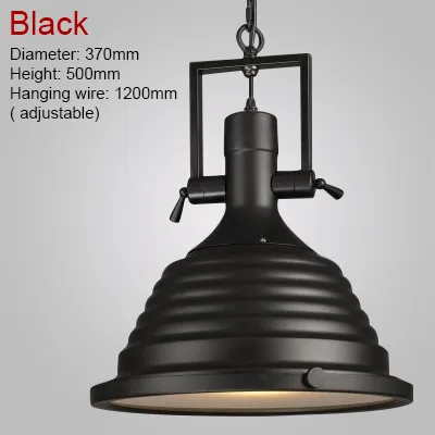 Black Style Iron Art LED Chandelier E27 GU10 Pendant Light for Kitchen