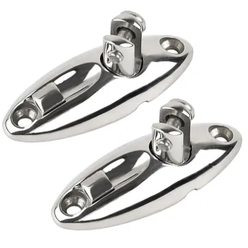 316 Stainless Steel Bimini Top Fitting 90 Degree Marine Hardware Deck Hinge with Removable Pin