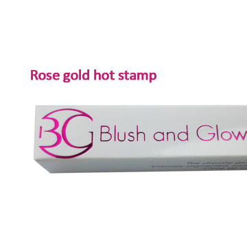 Pink Logo White Paper Custom Lipstick Box