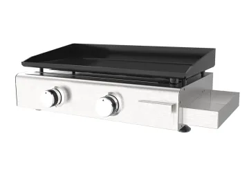Two Burner Gas Plancha With Condiment Box