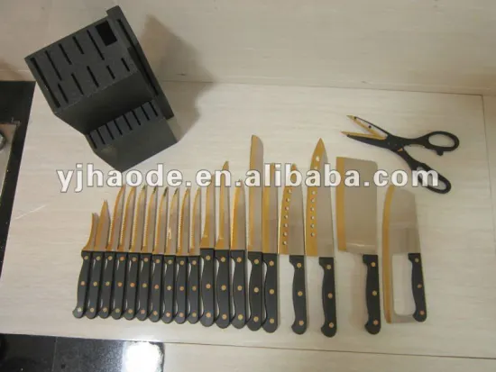 21 pcs titanium knife set titanium knife set